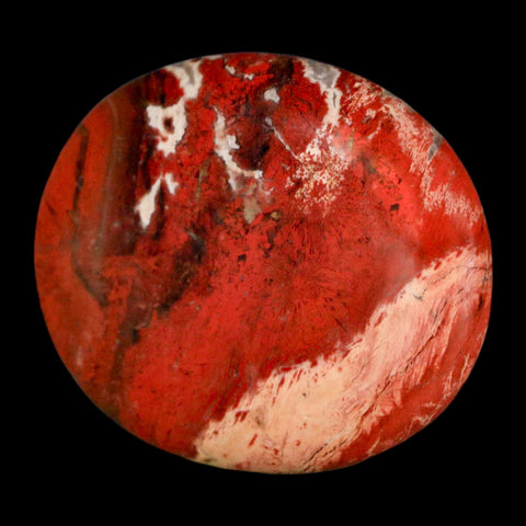 2" Polished Natural Brecciated Jasper Stone Worry Palm Stone Minas Gerais Brazil - Fossil Age Minerals