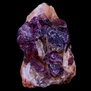 2.6" Purple Fluorite on White Barite Blades Crystal Minerals Taouirirt Morocco