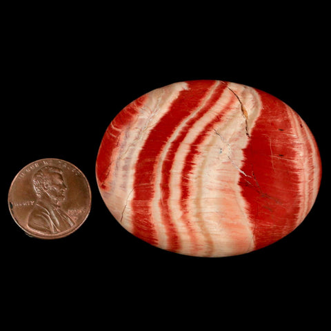 2" Polished Natural Brecciated Jasper Stone Worry Palm Stone Minas Gerais Brazil - Fossil Age Minerals