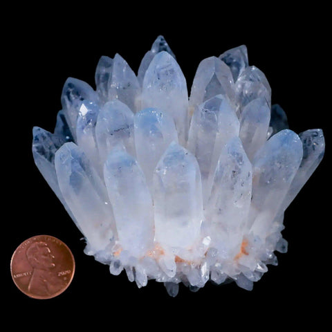 3.3" Ice Blue Phantom Ghost Quartz Crystal, Chrorite Cluster Mineral Specimen - Fossil Age Minerals