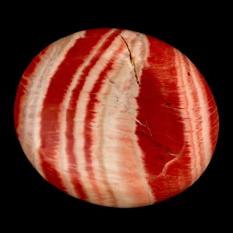 2" Polished Natural Brecciated Jasper Stone Worry Palm Stone Minas Gerais Brazil - Fossil Age Minerals