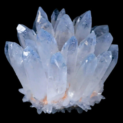 3.3" Ice Blue Phantom Ghost Quartz Crystal, Chrorite Cluster Mineral Specimen - Fossil Age Minerals