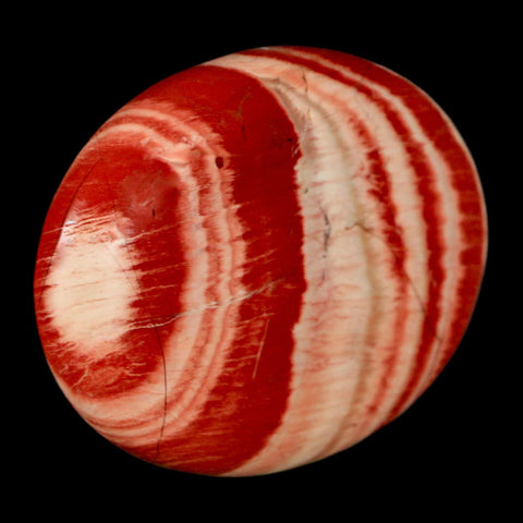 2" Polished Natural Brecciated Jasper Stone Worry Palm Stone Minas Gerais Brazil - Fossil Age Minerals