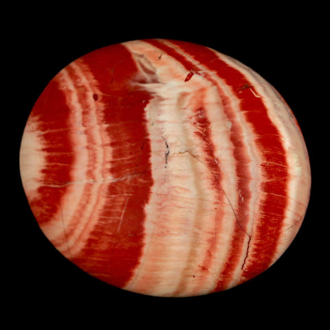 2" Polished Natural Brecciated Jasper Stone Worry Palm Stone Minas Gerais Brazil - Fossil Age Minerals