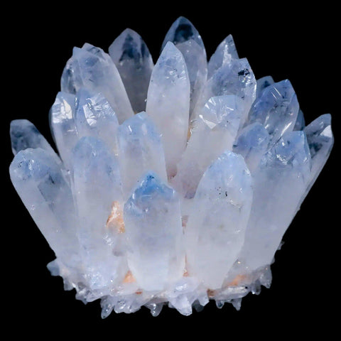 3.3" Ice Blue Phantom Ghost Quartz Crystal, Chrorite Cluster Mineral Specimen - Fossil Age Minerals