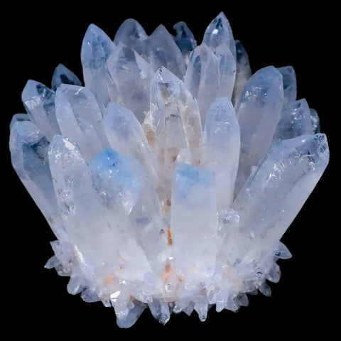 3.3" Ice Blue Phantom Ghost Quartz Crystal, Chrorite Cluster Mineral Specimen - Fossil Age Minerals