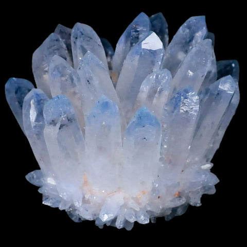 3.3" Ice Blue Phantom Ghost Quartz Crystal, Chrorite Cluster Mineral Specimen - Fossil Age Minerals