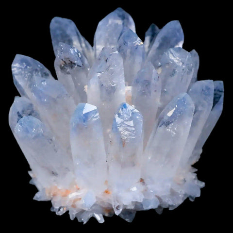 3.3" Ice Blue Phantom Ghost Quartz Crystal, Chrorite Cluster Mineral Specimen - Fossil Age Minerals