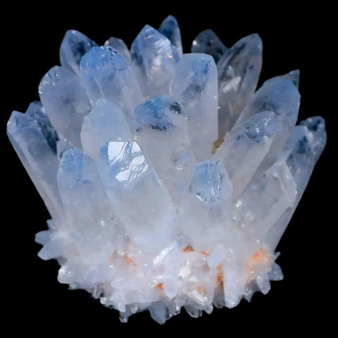 3.3" Ice Blue Phantom Ghost Quartz Crystal, Chrorite Cluster Mineral Specimen - Fossil Age Minerals