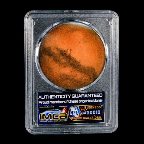 Mars Rock Martian Meteorite Amgala 001 Shergottite Olivine-Phyric COA And Display