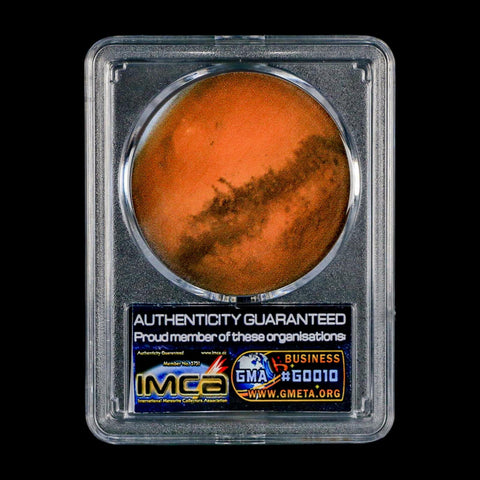 Mars Rock Martian Meteorite Amgala 001 Shergottite Olivine-Phyric COA And Display