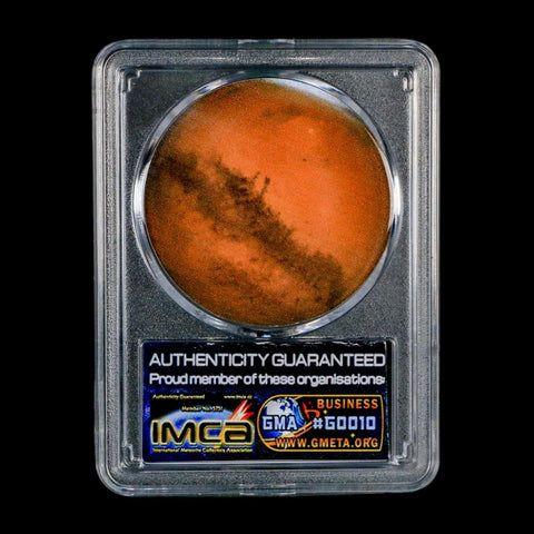 Mars Rock Martian Meteorite Amgala 001 Shergottite Olivine-Phyric COA And Display