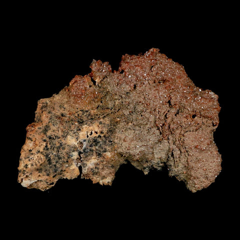 3.3" Sparkly Orange Vanadinite Crystals Orange Barite Blades Mineral Mabladen Morocco - Fossil Age Minerals