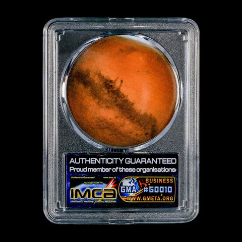 Mars Rock Martian Meteorite Amgala 001 Shergottite Olivine-Phyric COA And Display