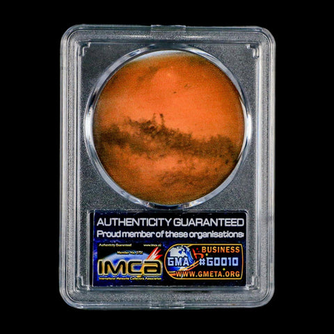 Mars Rock Martian Meteorite Amgala 001 Shergottite Olivine-Phyric COA And Display - Fossil Age Minerals