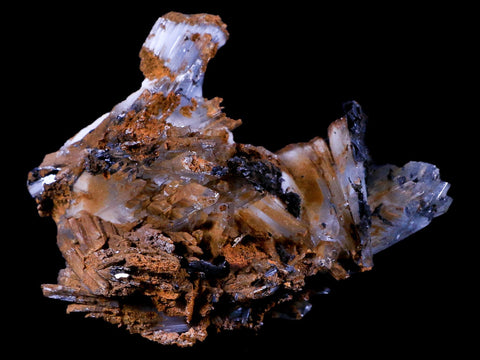 4.1" Ice Blue Barite Blades Crystal Mineral Specimen Mabladen Morocco 12.9 OZ - Fossil Age Minerals