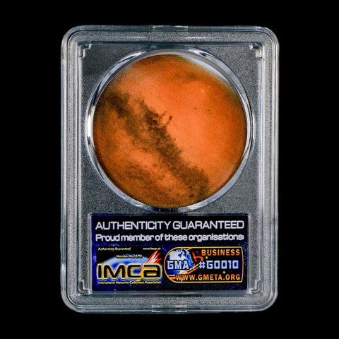 Mars Rock Martian Meteorite Amgala 001 Shergottite Olivine-Phyric COA And Display