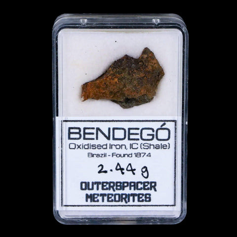 Bendege Meteorite Specimen Display Bendege Bahia Brazil 2.44 Grams - Fossil Age Minerals