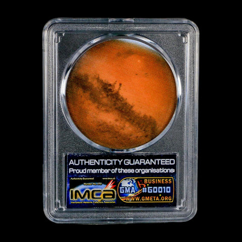 Mars Rock Martian Meteorite Amgala 001 Shergottite Olivine-Phyric COA And Display