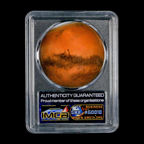 Mars Rock Martian Meteorite Amgala 001 Shergottite Olivine-Phyric COA And Display