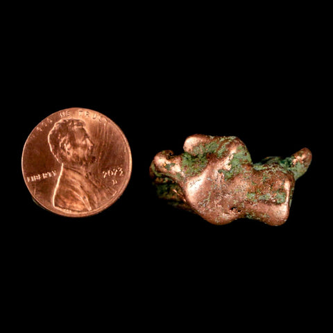 1.1" Solid Native Copper Polished Nugget Mineral Keweenaw Michigan - Fossil Age Minerals
