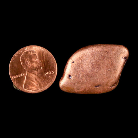 1.2" Solid Native Copper Polished Nugget Mineral Keweenaw Michigan - Fossil Age Minerals