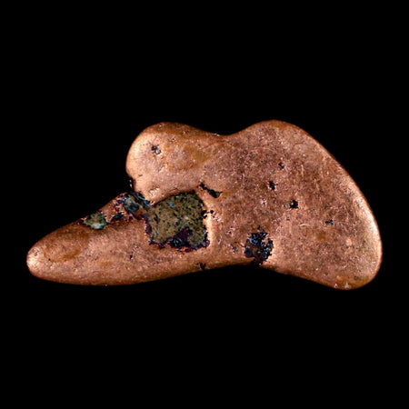 1.2" Solid Native Copper Polished Nugget Mineral Keweenaw Michigan