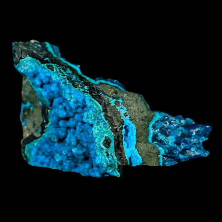 2.1" Chrysocolla Malachite Rare Botryoidal Grape Crystal Teal And Green From Peru