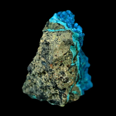 1.4" Chrysocolla Malachite Rare Botryoidal Grape Crystal Teal And Green From Peru - Fossil Age Minerals