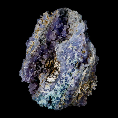 3.5" Purple Grape Agate Botryoidal Crystal Druzy Cluster Mineral Sulawesi Island - Fossil Age Minerals