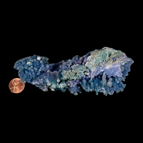 5.5" Purple And Green Grape Agate Botryoidal Crystal Cluster Mineral Sulawesi Island - Fossil Age Minerals