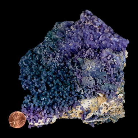 5.2" Purple And Green Grape Agate Botryoidal Crystal Cluster Mineral Sulawesi Island - Fossil Age Minerals