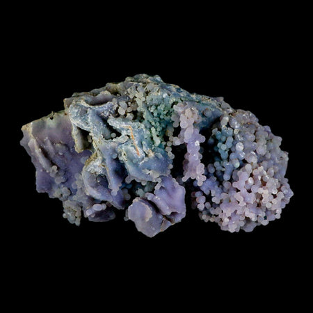 5.5" Purple And Green Grape Agate Botryoidal Crystal Cluster Mineral Sulawesi Island