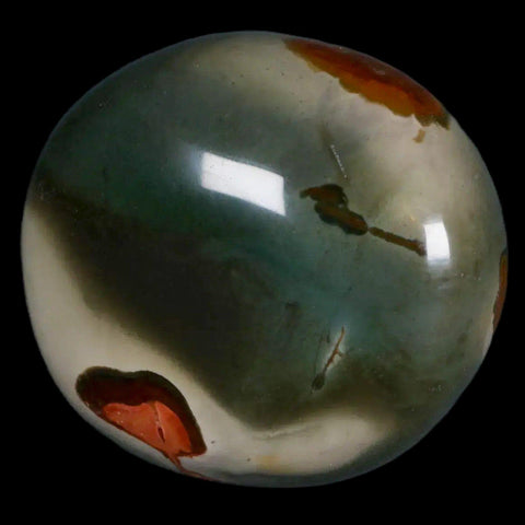 2.3" Polychrome Jasper Natural Polished Mineral Palm Stone Madagascar - Fossil Age Minerals