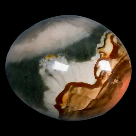 2.2" Polychrome Jasper Natural Polished Mineral Palm Stone Madagascar