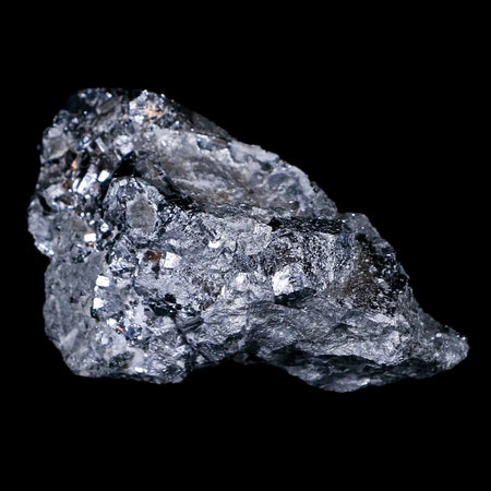 3.2" Silver Nickel Metallic Skutterudite Crystal Mineral Aghar Mine Morocco Arsenide