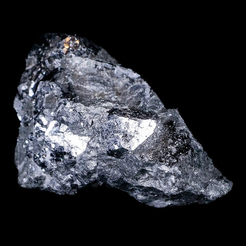 3.2" Silver Nickel Metallic Skutterudite Crystal Mineral Aghar Mine Morocco Arsenide - Fossil Age Minerals