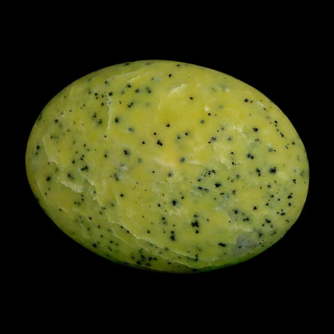 2.7" Natural Polished Serpentine Green And Yellow Palm Stone Mineral Gemstone Pakistan