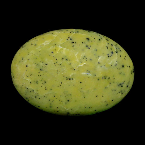 2.7" Natural Polished Serpentine Green And Yellow Palm Stone Mineral Gemstone Pakistan