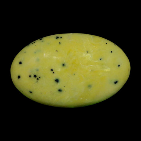 3" Natural Polished Serpentine Green And Yellow Palm Stone Mineral Gemstone Pakistan
