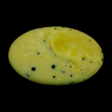 3" Natural Polished Serpentine Green And Yellow Palm Stone Mineral Gemstone Pakistan