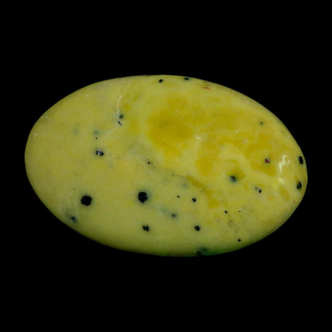 3" Natural Polished Serpentine Green And Yellow Palm Stone Mineral Gemstone Pakistan