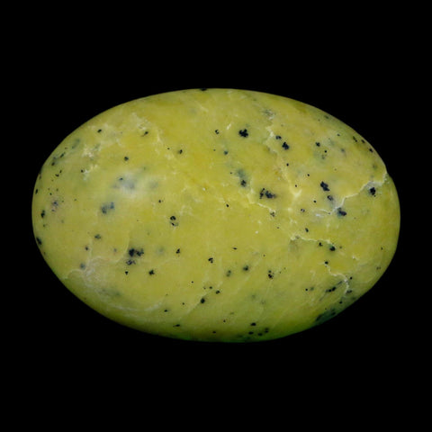 2.4" Natural Polished Serpentine Green And Yellow Palm Stone Mineral Gemstone Pakistan