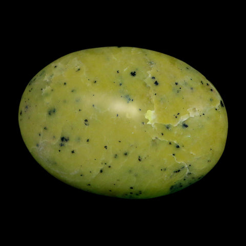 2.4" Natural Polished Serpentine Green And Yellow Palm Stone Mineral Gemstone Pakistan