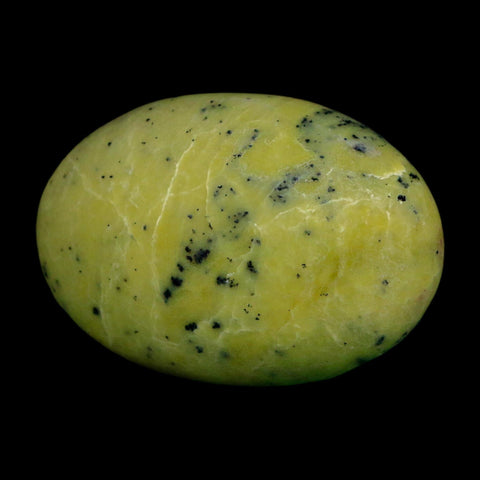 2.4" Natural Polished Serpentine Green And Yellow Palm Stone Mineral Gemstone Pakistan