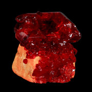 1.9" Stunning Red Pruskite Yellow Base Crystal Mineral Specimen From Poland