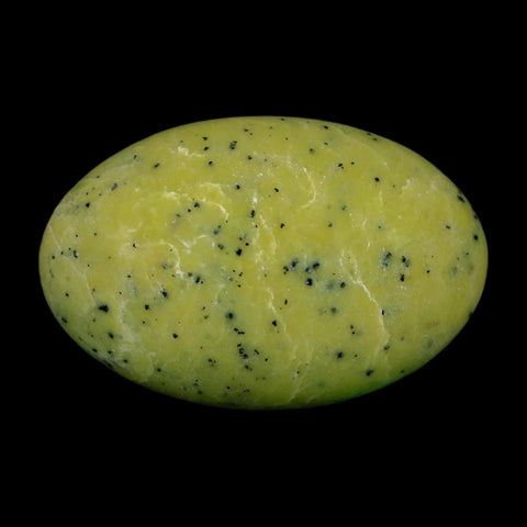 2.4" Natural Polished Serpentine Green And Yellow Palm Stone Mineral Gemstone Pakistan