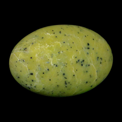 2.4" Natural Polished Serpentine Green And Yellow Palm Stone Mineral Gemstone Pakistan