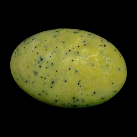 2.4" Natural Polished Serpentine Green And Yellow Palm Stone Mineral Gemstone Pakistan