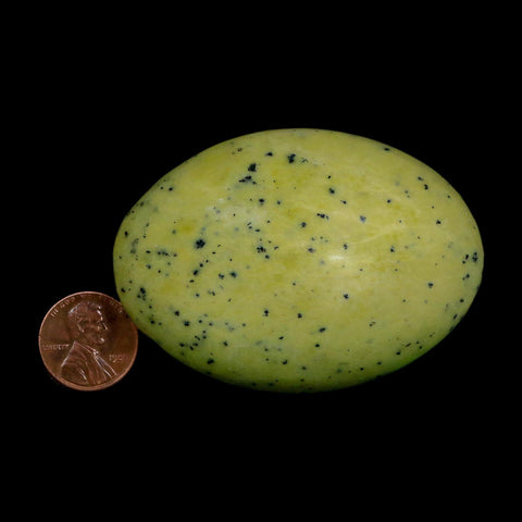 2.7" Natural Polished Serpentine Green And Yellow Palm Stone Mineral Gemstone Pakistan